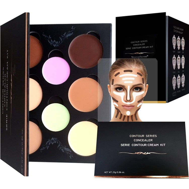 Advanced Vegan Cosmetics Cream Contour Best 8 Colors and Highlighting Makeup Kit