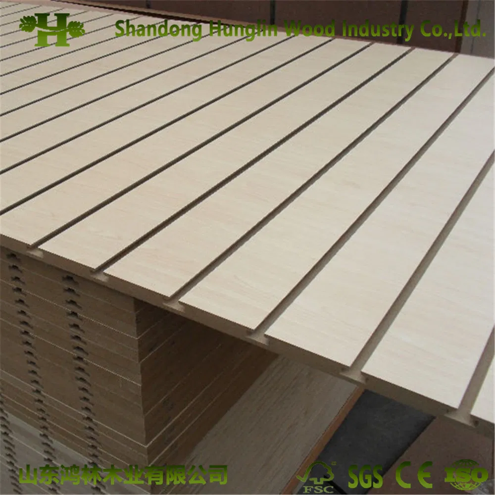 Slotted Melamine MDF Board/Melamine Faced MDF Slatwall/Coloured MDF