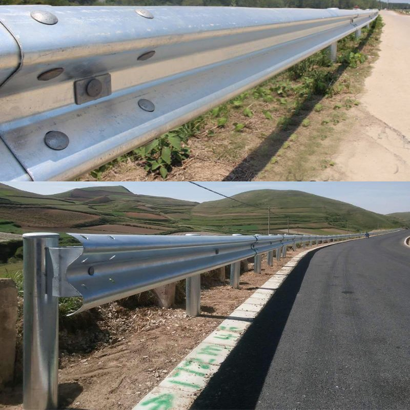 Galvanized Steel Metal W Beam Highway Guardrail Road Crash Barrier