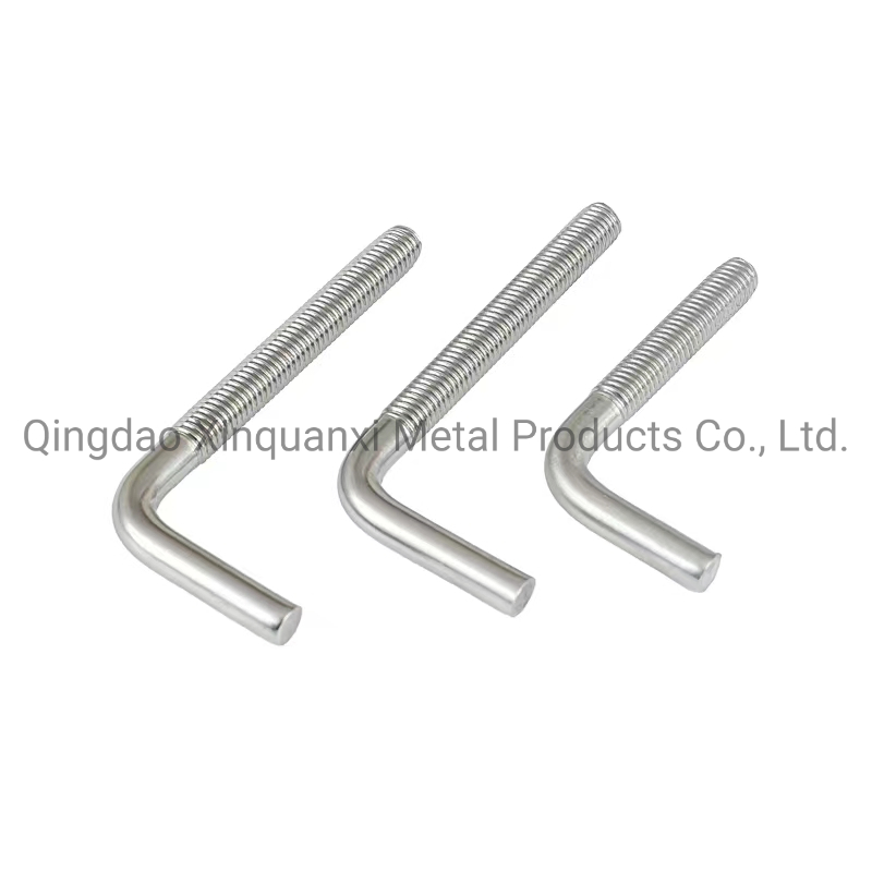 Stainless Steel M10 M20 M30 Ground Anchor Foundation L Shape Bolt