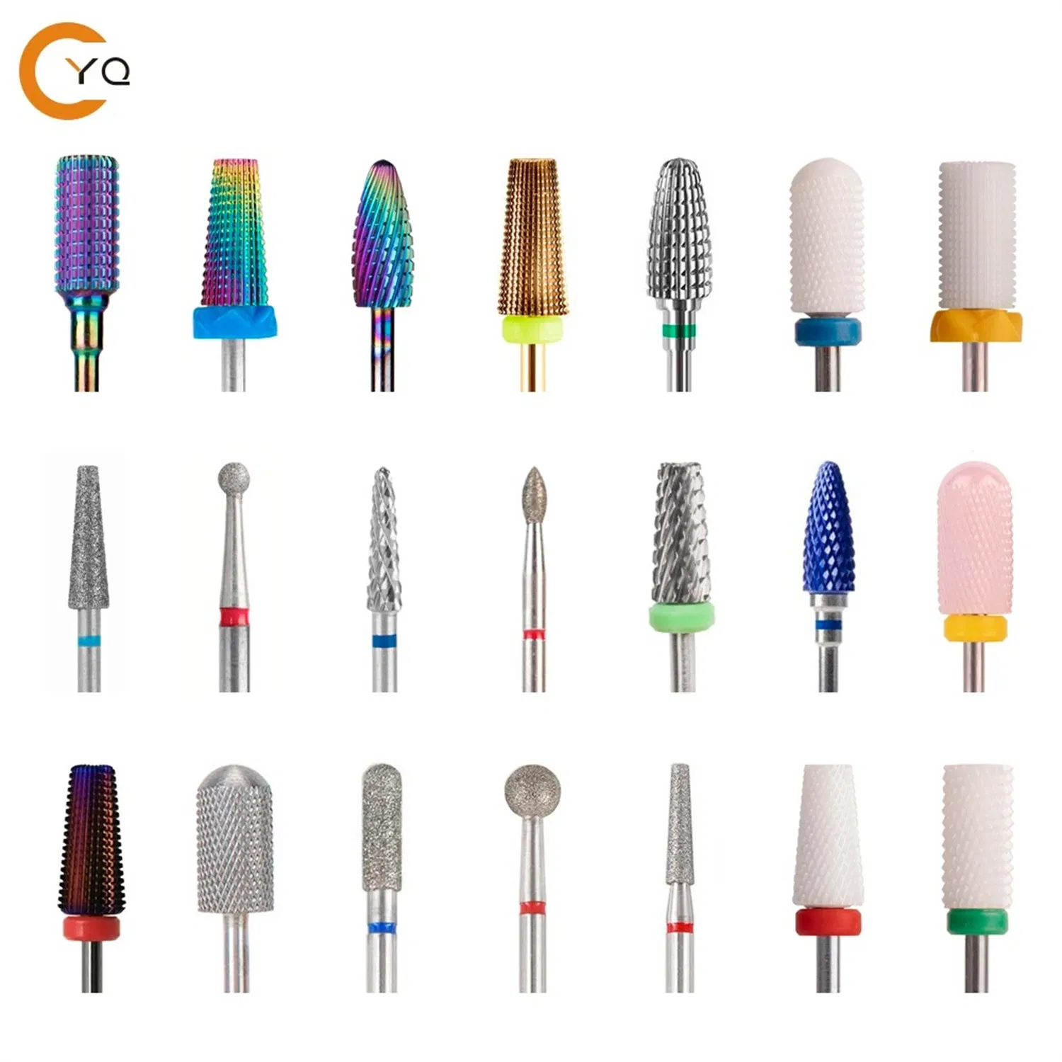 Wholesale Various 5 in 1 Nail Drill Bits Rotary Burrs Electric Nail File for Manicure Pedicure Tools Ceramic Carbide Nail Drill