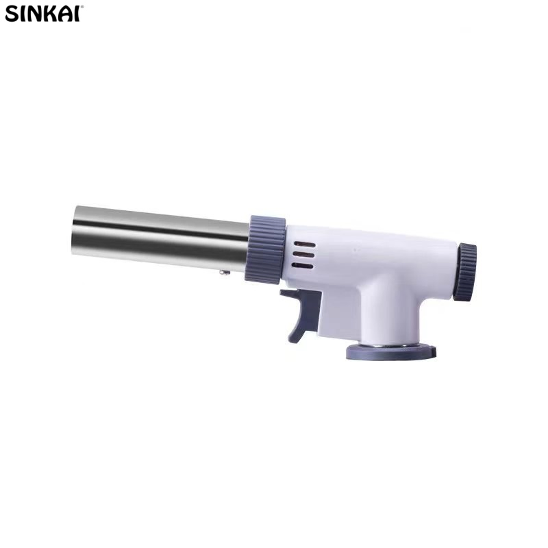 Customized Logo Is Stainless Steel Portable Butane Torch BBQ Flame Thrower Gun Flame Gun Ray Gun Torch