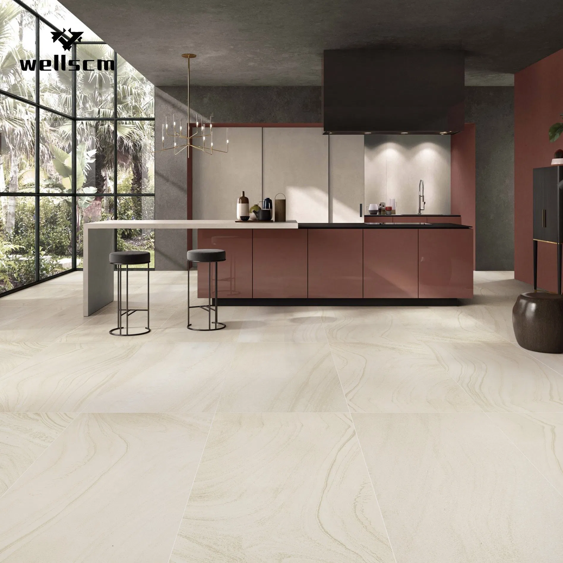 Antique Wood Tiles High-End Simulation Wood Grain Textured Surface Like Ceramic Floor Tiles
