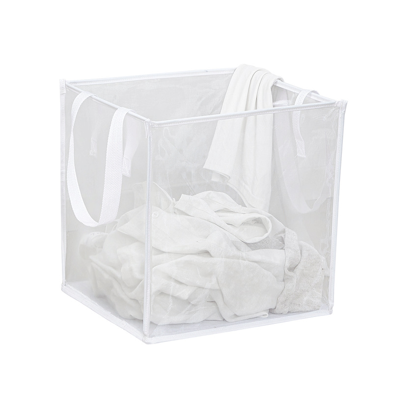 Portable Foldable Laundry Basket Fine Mesh Easy to Carry Portable Mi24066