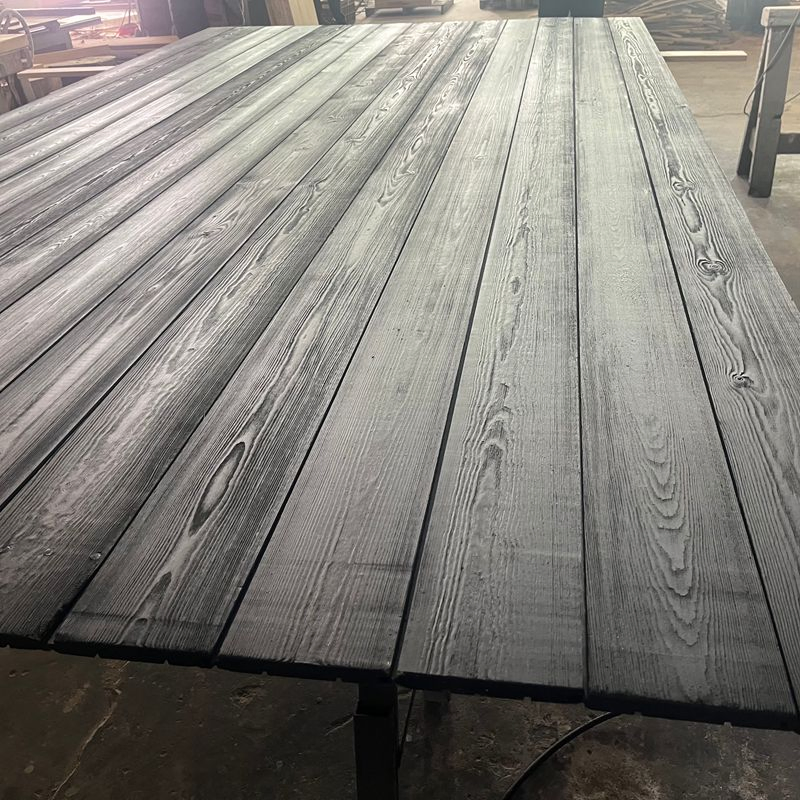 Modern Exterior Interior Shou Sugi Ban Timber Cladding Thermowood Carbonized Charred Facade Burnt Solid Wood Board Wooden Outdoor Wall Panel
