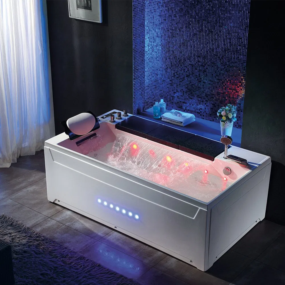Акриловая ванна с гидромассажем и LED-подсветкой