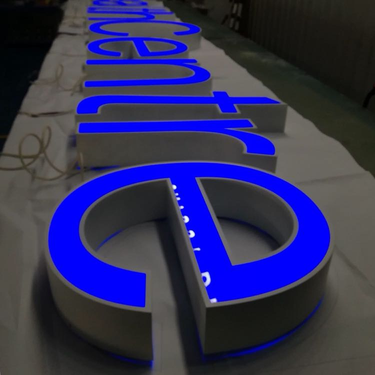 Customized LED Face Lit Channel Letter with Trim for Industrial & Manufacturing Facilities