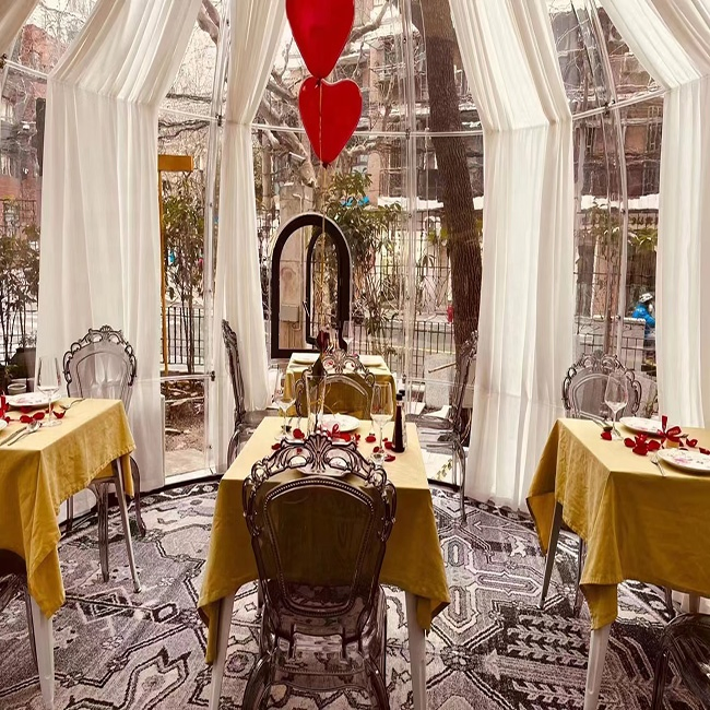 Outdoor Luxury Yurt Transparent Yurt Panoramic Sun Room