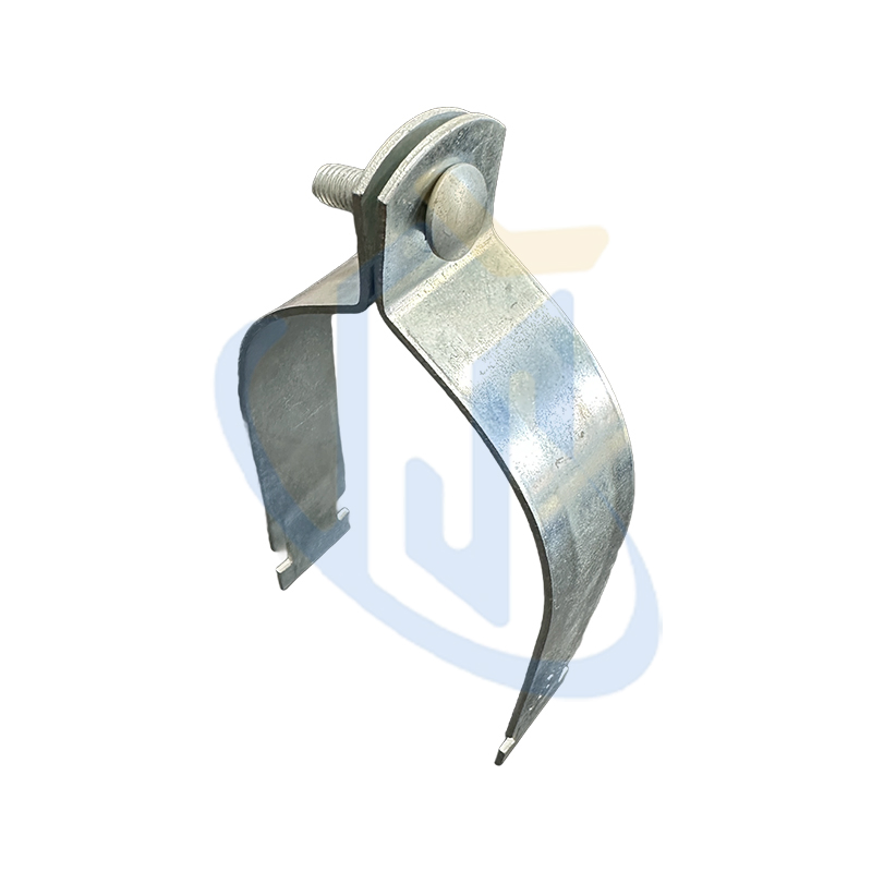 Industrial Adjustable 1/2"-12" Two-Piece Galvanized Steel Pipe Clamp Fitting
