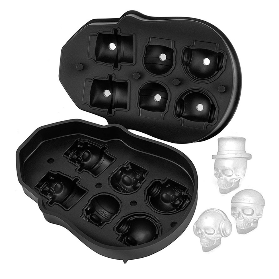 3D Skull Super Flexible High Grade Silicone Ice Mold Tray