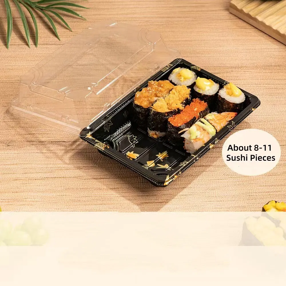 OEM Disposable Dessert Food Packaging Box Lightweight Plastic Storage Container for Sushi