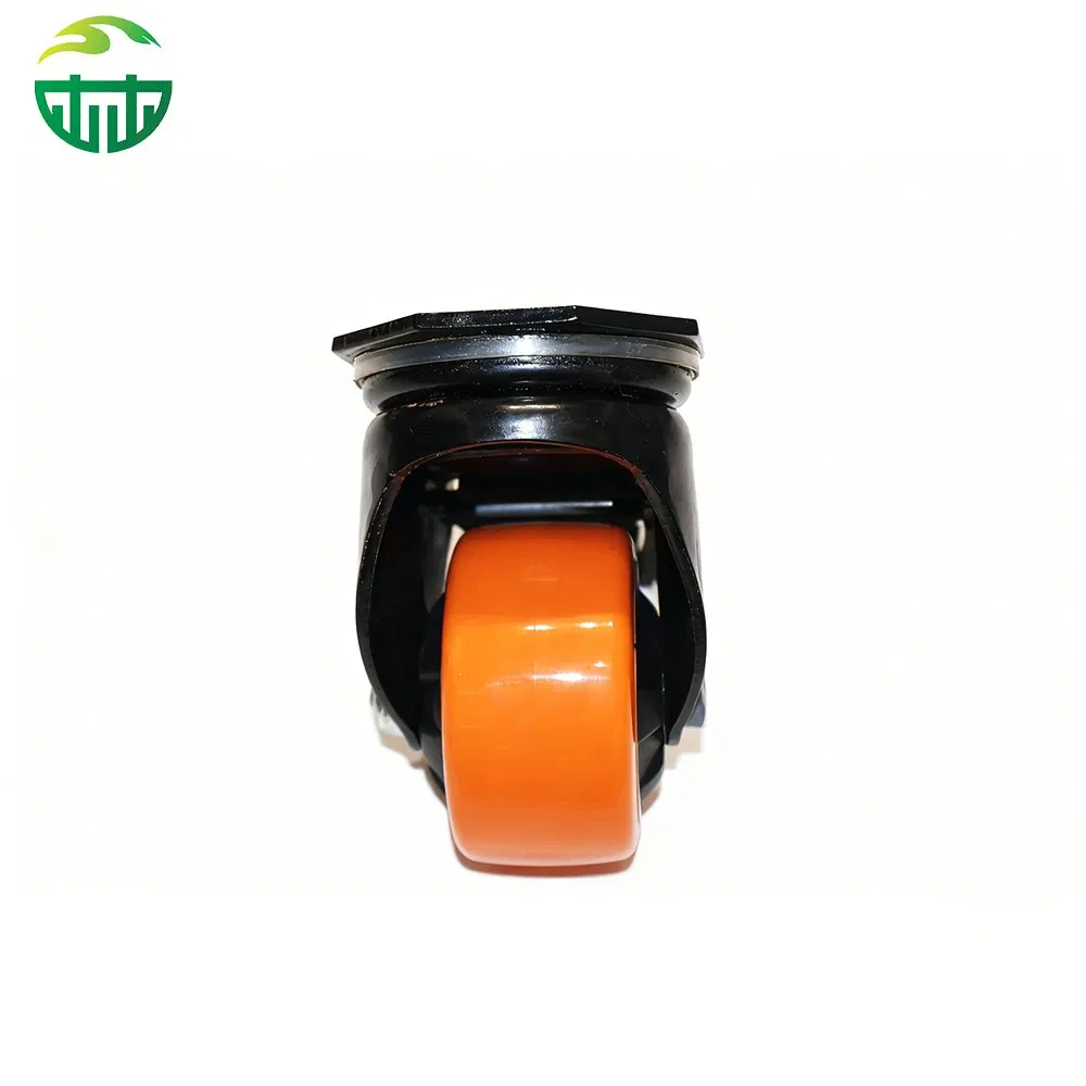 High-Quality Orange Light-Duty PU Caster Wheel for Trolley and Carts