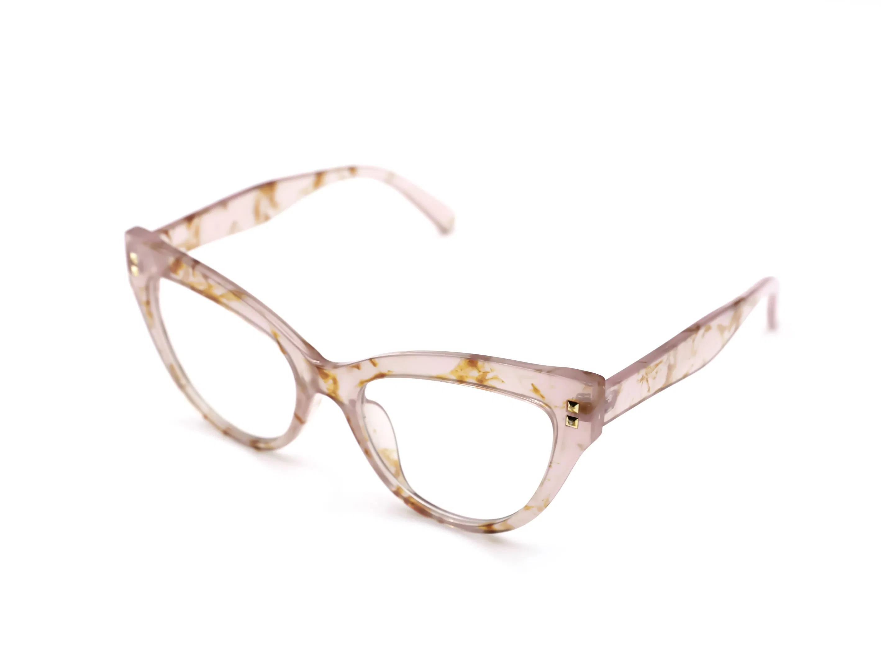 New Anti-Blue Light Reading Glasses for Women Retro Multi-Color Cat-Eye Riveted Reading Glasses