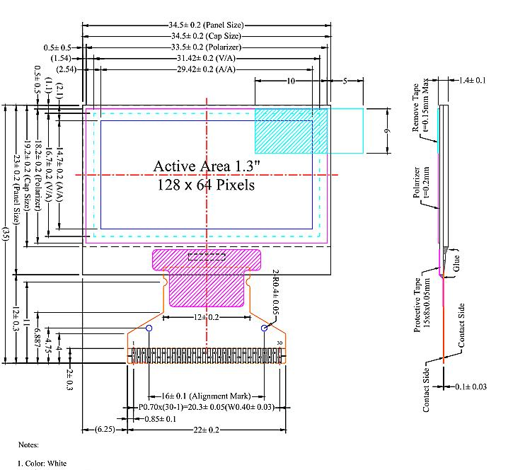 OLED дисплей 1.3 дюйма, прямой поставка из Китая