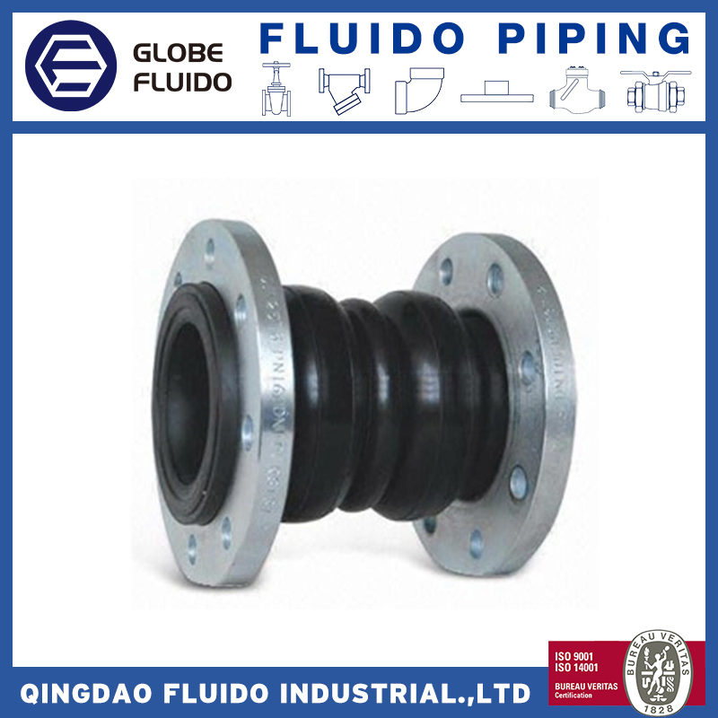 Double Sphere DN50 Rubber Flexible Expansion Joint Flanged Material