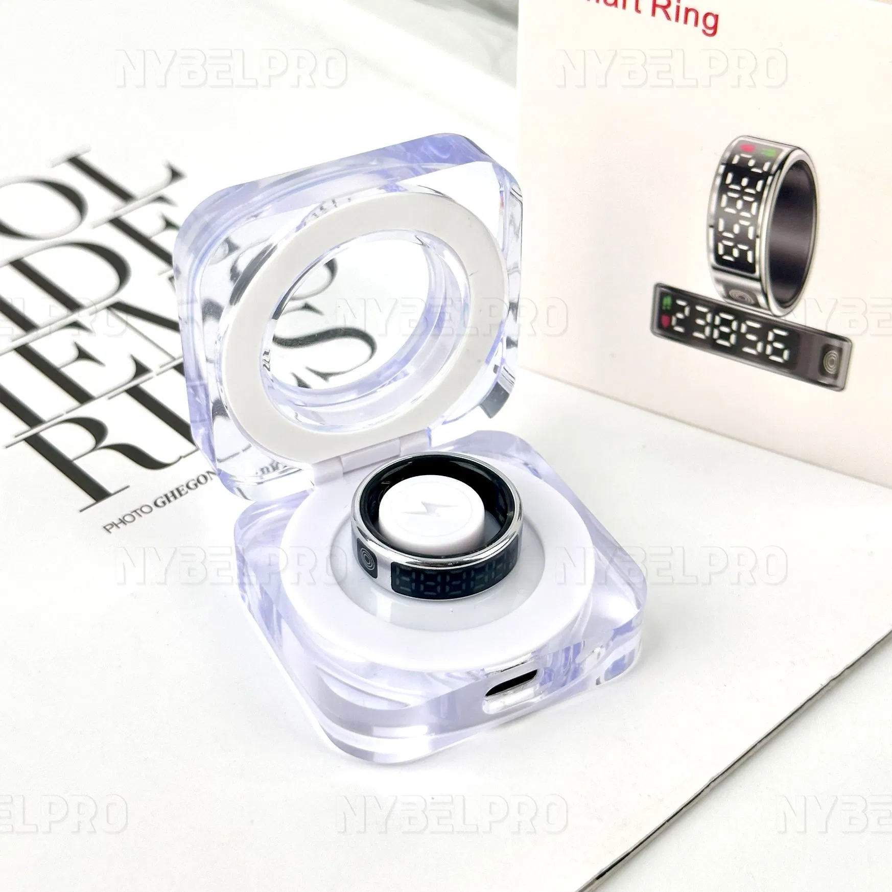 Aerospace Titanium Alloy Smart Ring with Heart Rate Blood Pressure Blood Oxygen Pulse Heartbeat Sleep Health Detection Smart Ring for Disease Detection