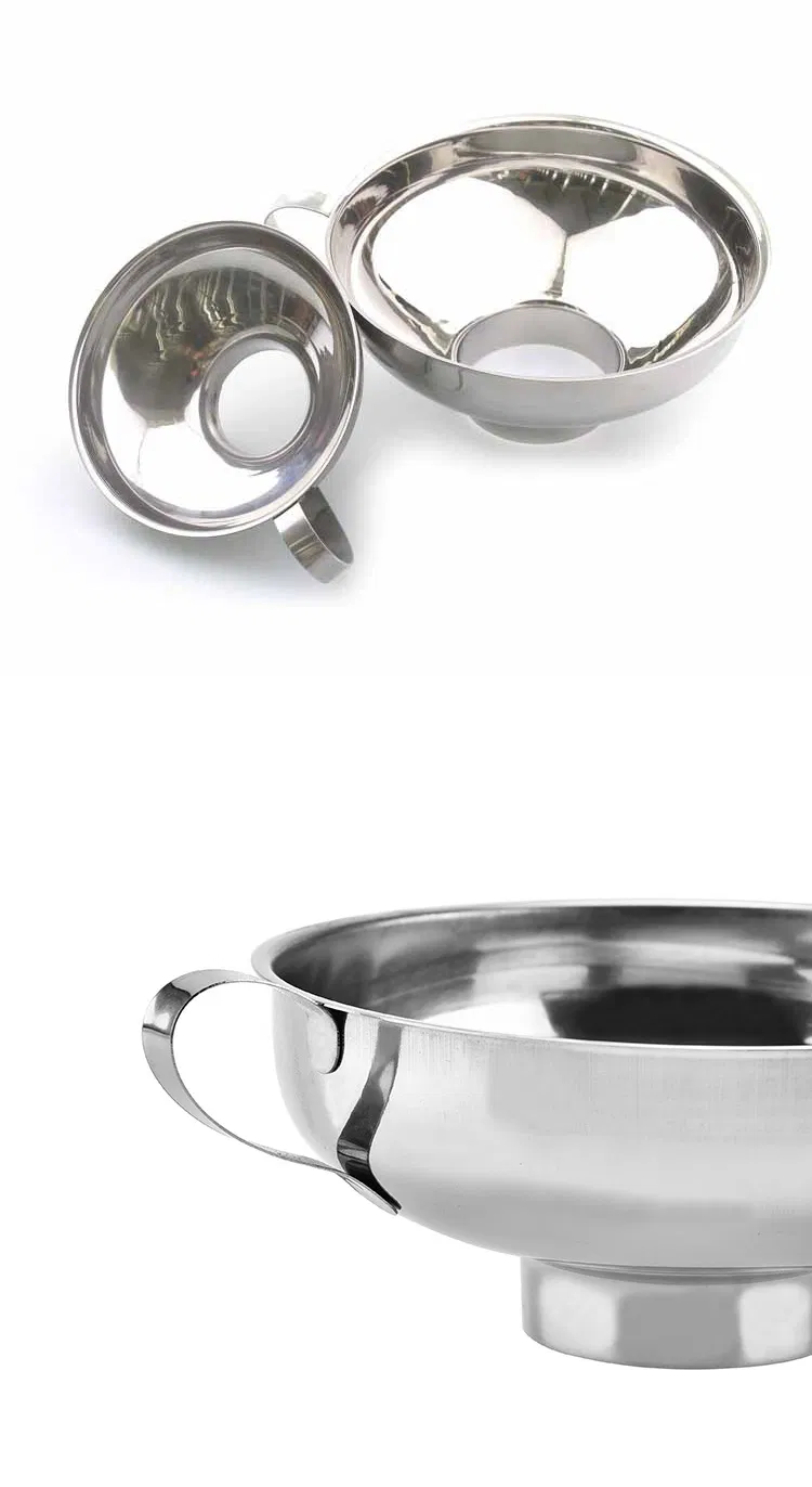 Wholesale Kitchen Gadgets Stainless Steel Funnel with Strainer