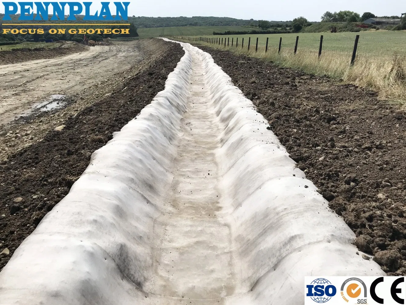 Concrete Fabric Blanket Filled for Drainage Channel Lining Slope Protection