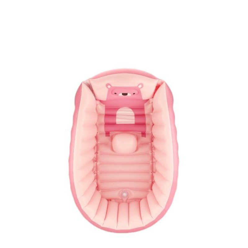 Two-Color Options Inflatable Baby Bathingtub Children Thickened Portable Foldable Home Bath Tub