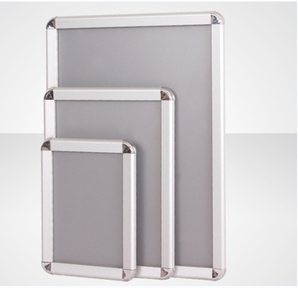 Wholesale 25mm Aluminum Poster Frame A3, Round Safe Corner Wall Mounted Snap Clip Frame