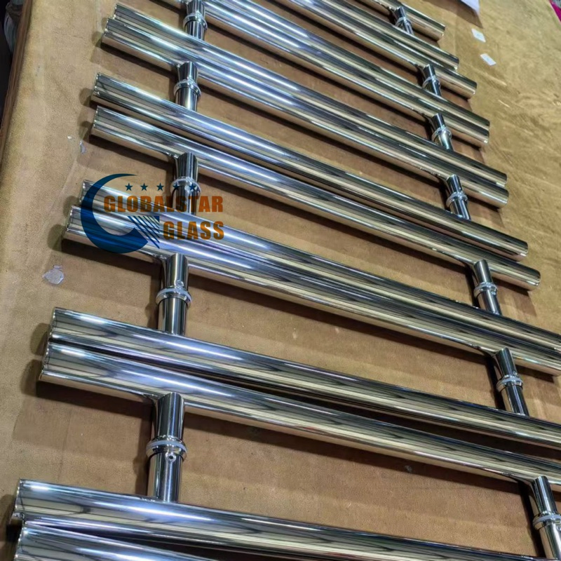 Glass Door Handle in Stainless Steel H Type