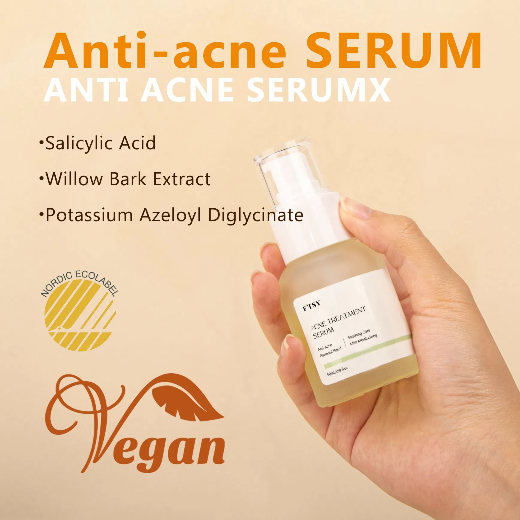 OEM Active Salicylic Acid Serum Pore-Cleaning Anti-Blemish Anti Acne Face Serum