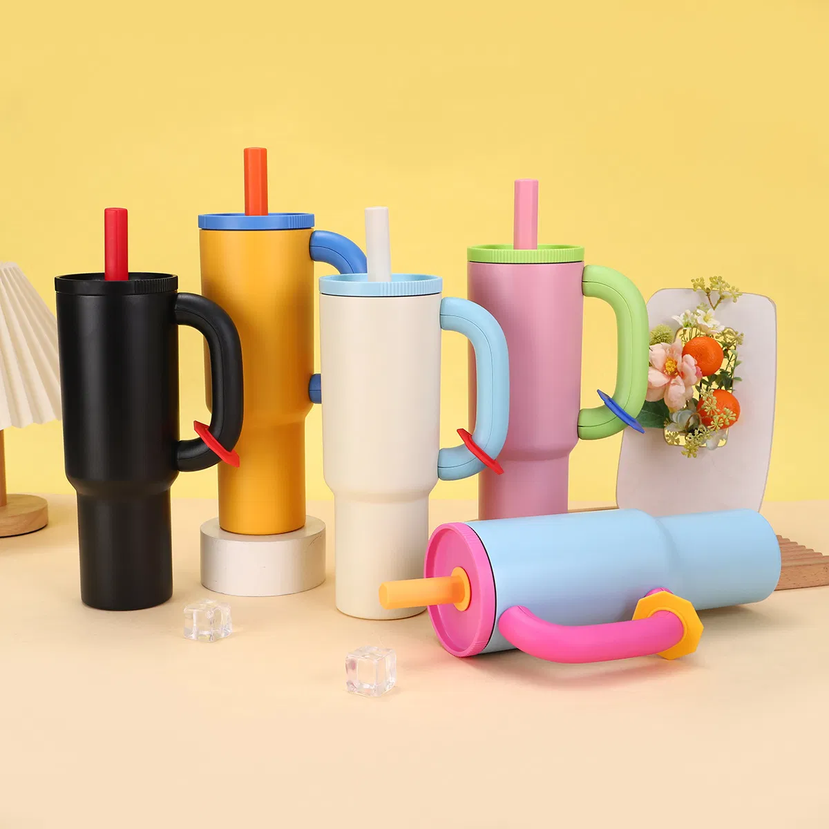 2025 New 304 Stainless Steel Handle Car Cup Double Layer Vacuum Large Capacity Insulation Cup Outdoor Portable Ice King Cup