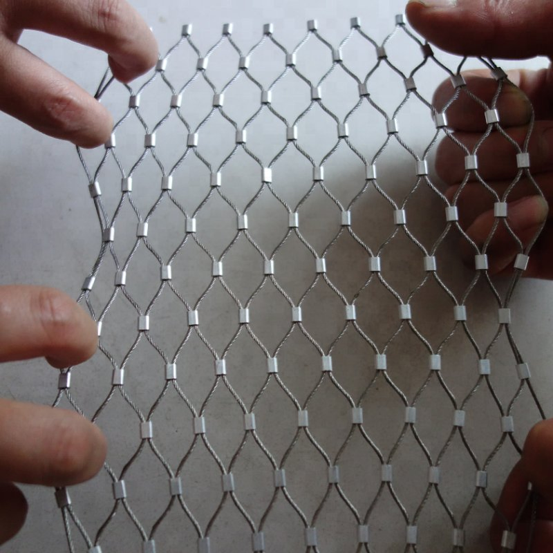 Flexible Ferrule Rope Mesh Stainless Steel Wire Cable Mesh