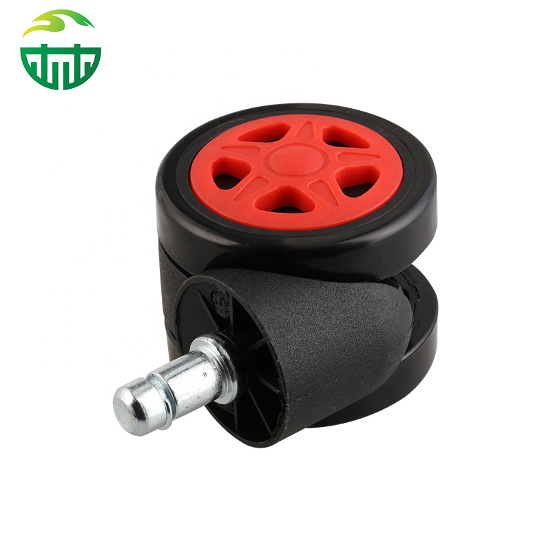 Factory Direct Twin Wheel Office and Gaming Chair Casters, Nylon Plastic Material with Ball Bearing, Ideal for Workshop and Hotel Use