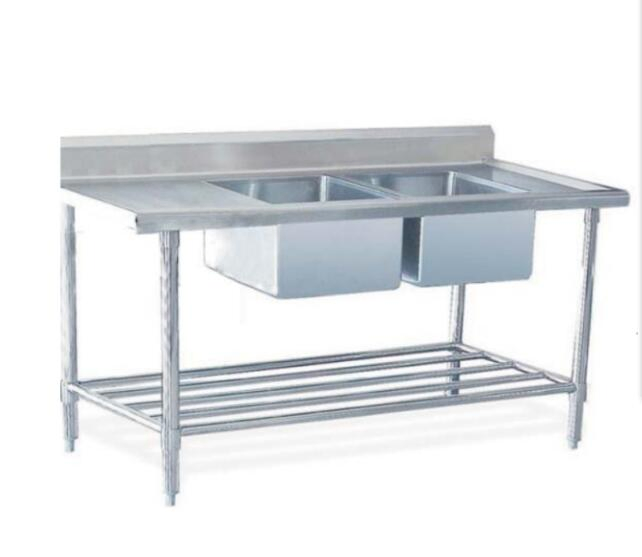 Commercial Washing Table 201/304 Stainless Steel Sink Table for Kitchen Carrying Ysa-2-1500r