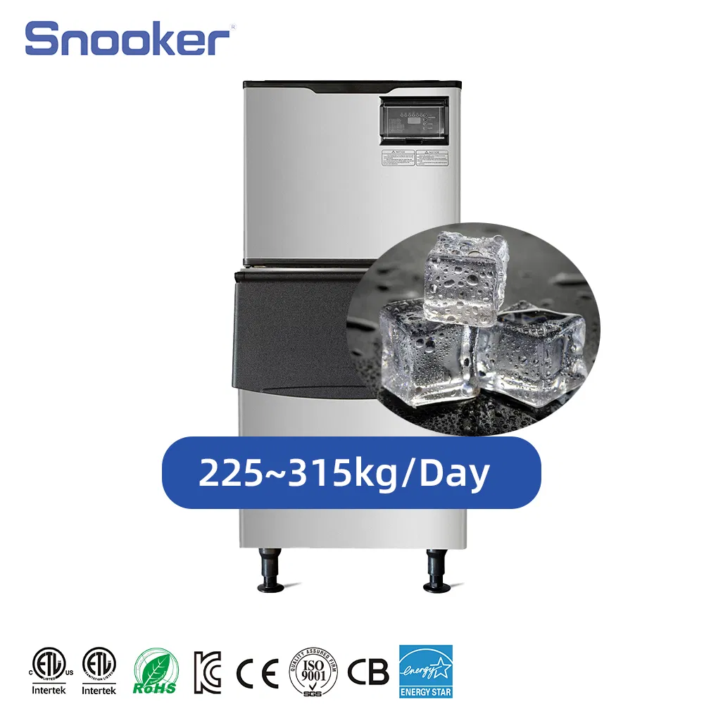 High Quality Snooker 225kg/Day Modern Factory Automatic Commercial Ice Maker Machine for Restaurant