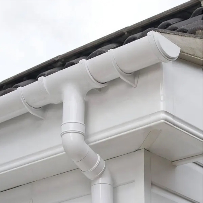 Roof Drainage System PVC Rain Gutter System Drainage Channel Eaves Plastic Rainwater