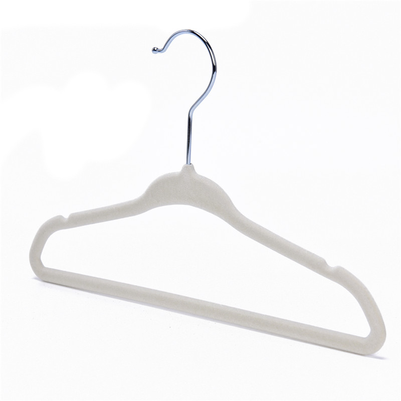 Wholesales Cheap Hangers Custom High Quality Colored Velvet Clothes Hanger with Notches