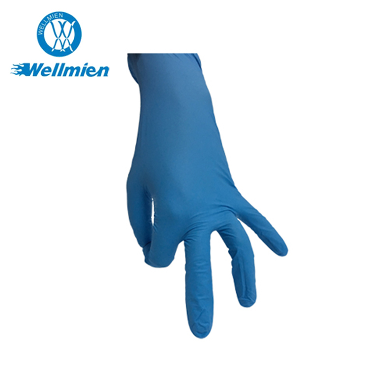Titanfine Stock in USA Factory Price 3.5g Blue Latex-Free Powder Free Disposable Examination Exam Nitrile Gloves