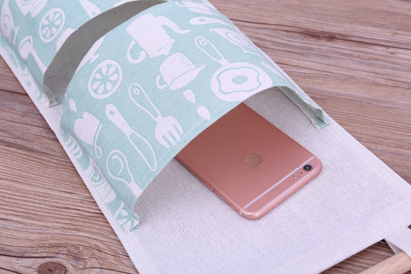 Настенный органайзер с 3 карманами, хлопок-лён