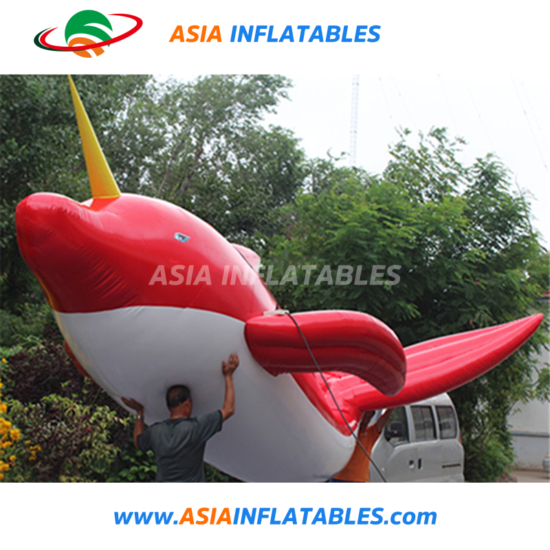 New Style Outdoors Parade Inflatable 6m Walking Whale with LED Lights