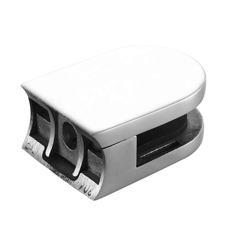Low Price Sales of Railing Clamps Stainless Steel D-Shaped Glass Clamp