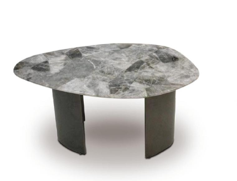 Gem Stone Semi Precious Stone Decoration Materials Luxurious Transmitting Tabletop Gemstone End Table Side Table