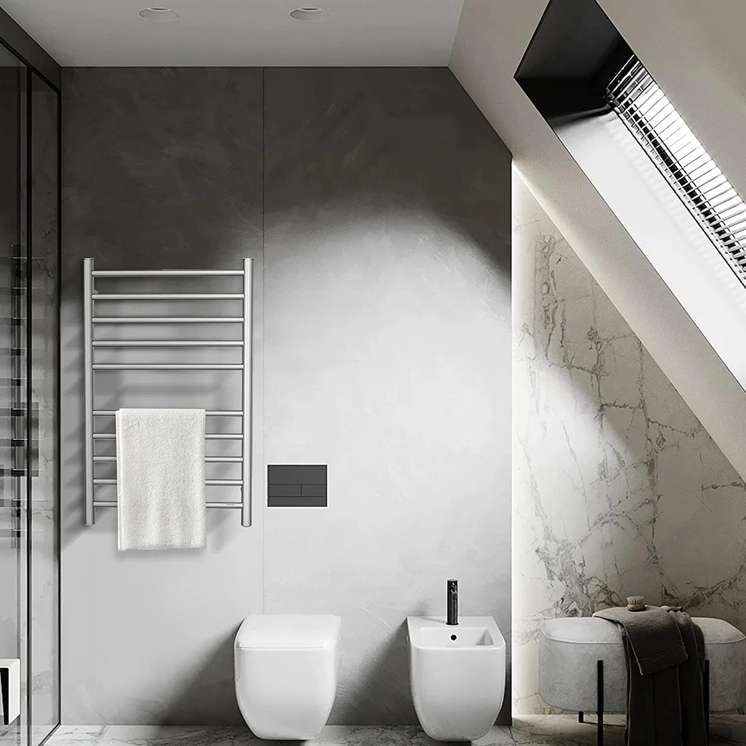 Wall Mounted SUS 304 Towel Warmer for Bathroom Electric Towel Rack Bathroom Drying