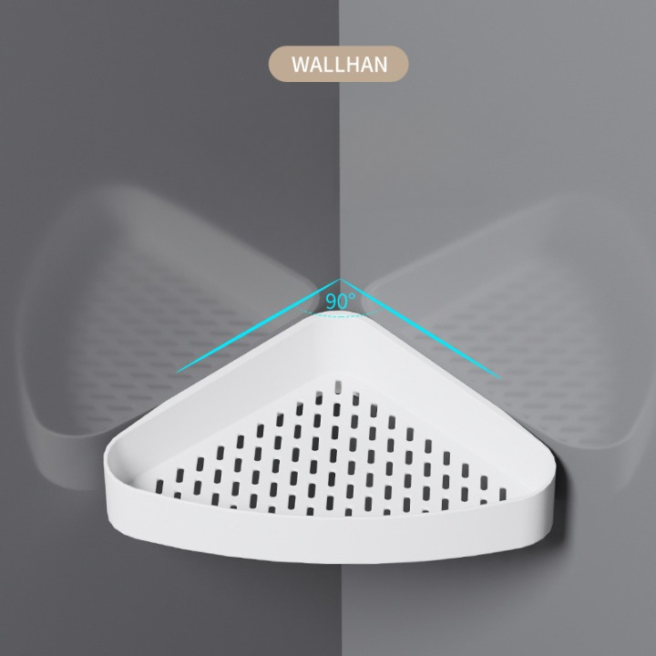Wholesale Non Perforated Toilet Corner Washbasin Waterproof Triangle Rack Bathroom Plastic Storage Box