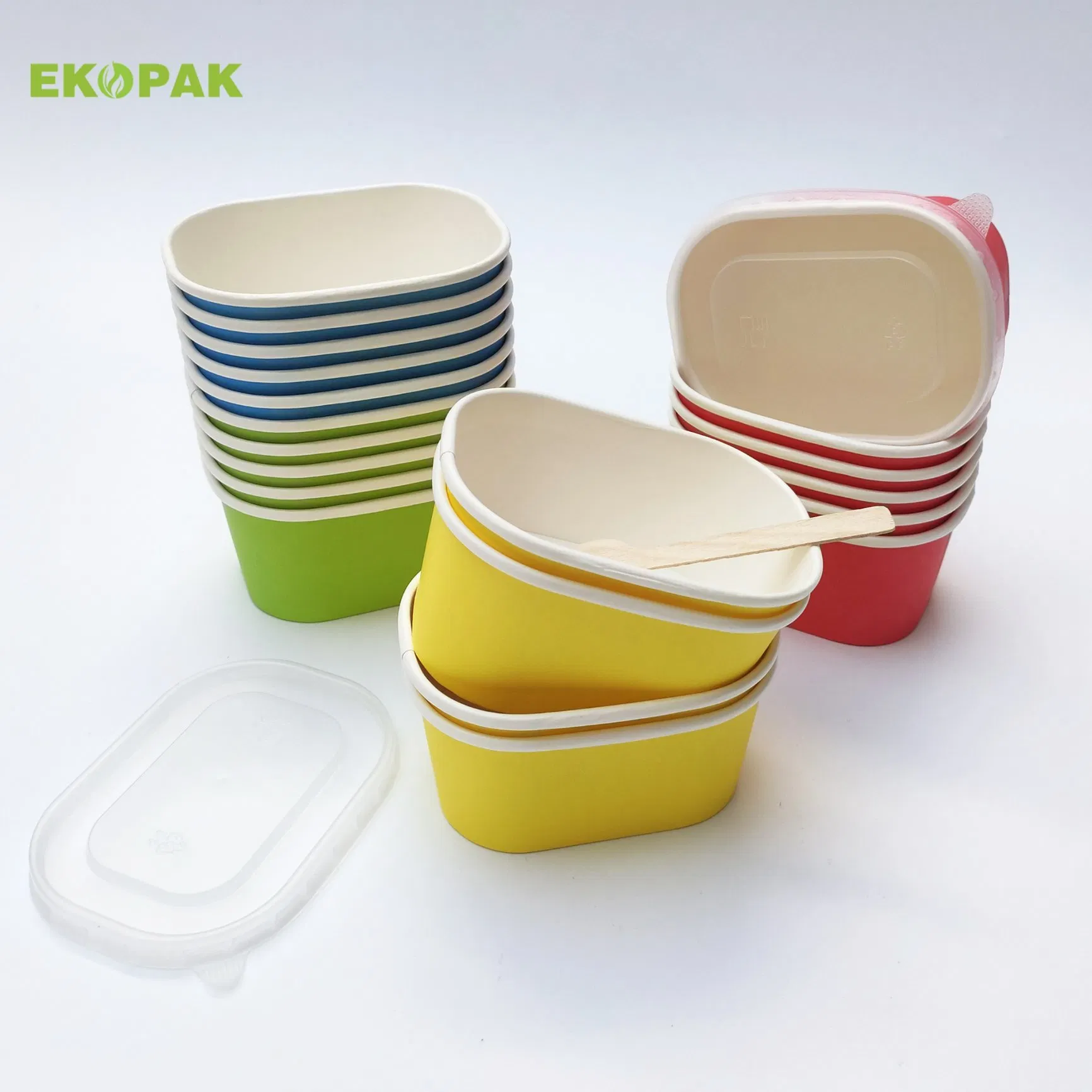 Custom Logo Disposable Ice Cream Frozen Yogurt Paper Cup