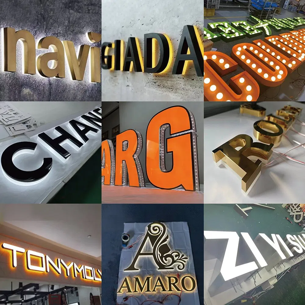 Custom Acrylic LED Back-Lit Billboard Backlight Channel Letter Sign for Restaurant and Shops