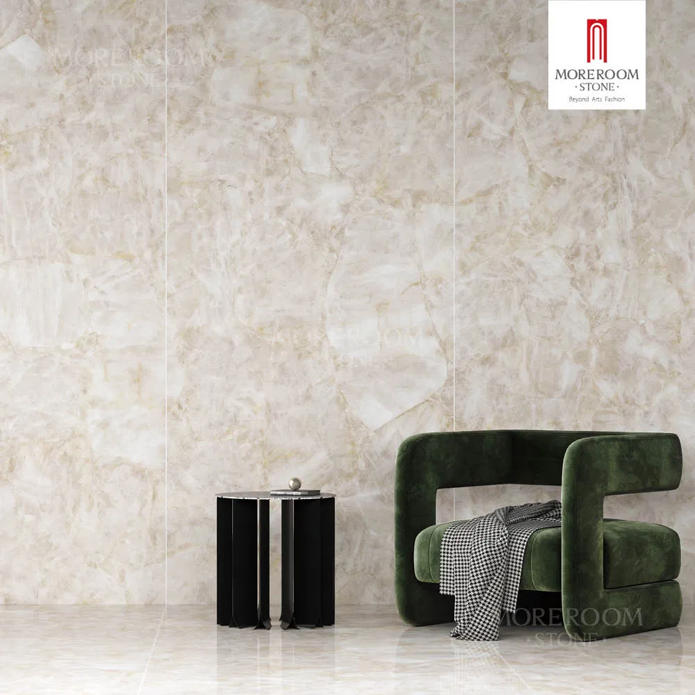 Crystal White Sintered Stone Artificial Onyx Slab for Floor and Wall Cladding