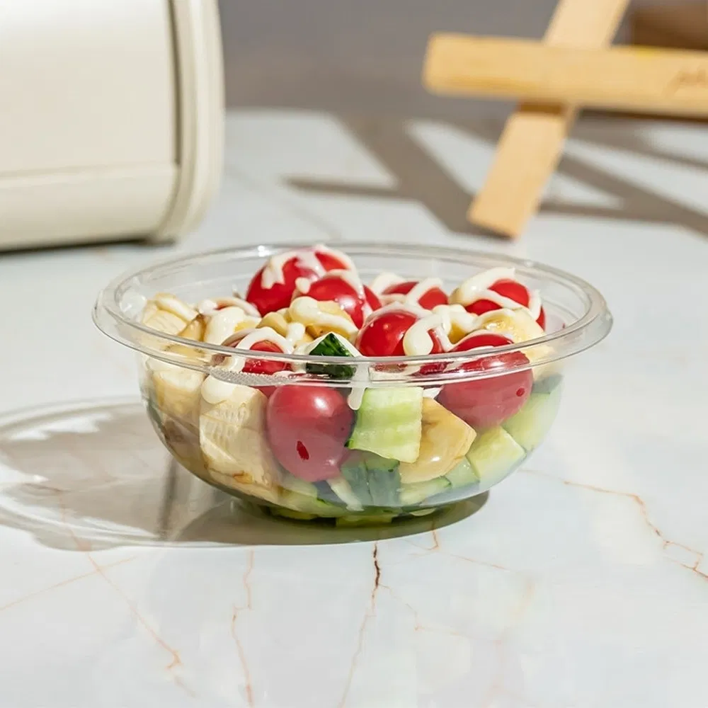 470cc Capacity Disposable Plastic Mixing Salad Bowl for Office Lunches