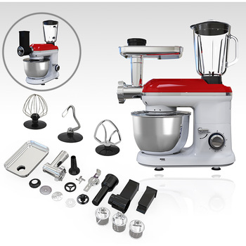 Stand Food Mixer Multifunctional Dough Kneader Egg Mixing Mini Stand Mixer with Noodle Maker Meat Grinder