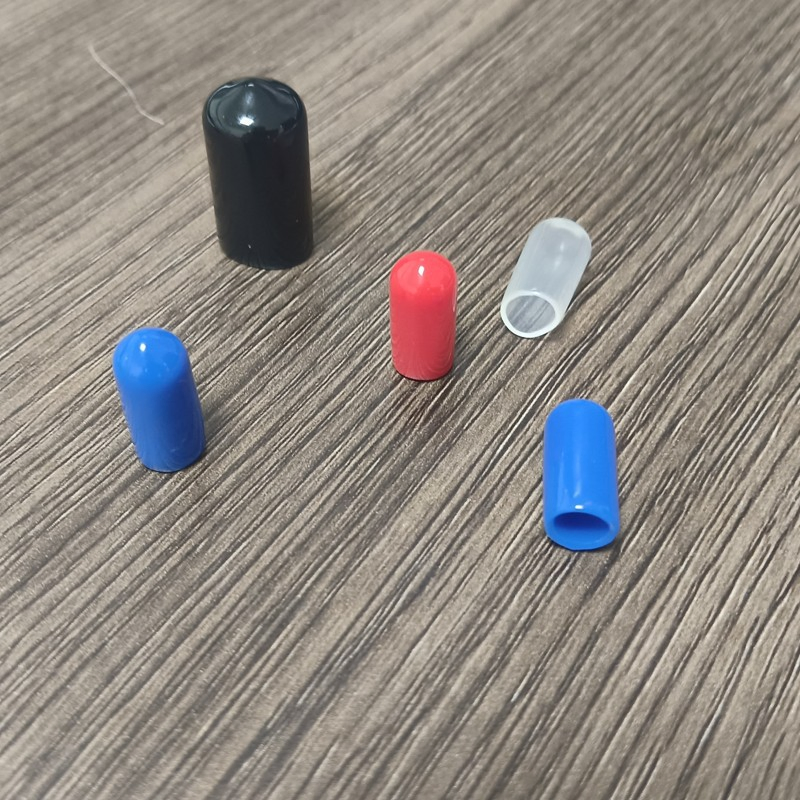 Colorful Push-on Caps Flexible Rubber End Caps Plastic Tube Cap