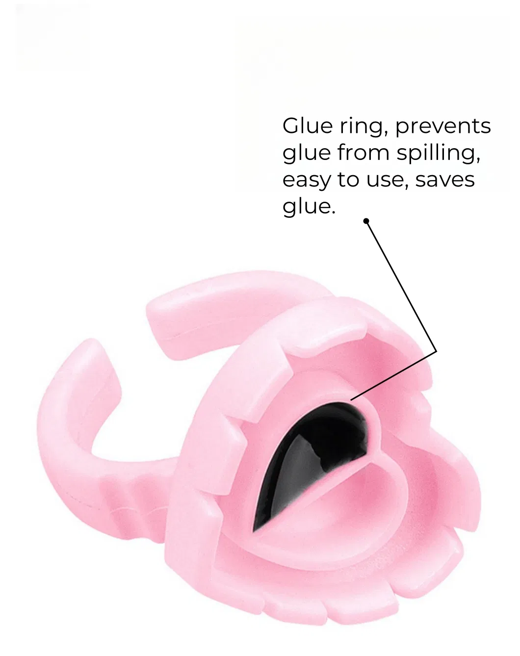 Mt Lashes Heart Shaped Eyelash Extension Glue Ring Cup Lash Holder