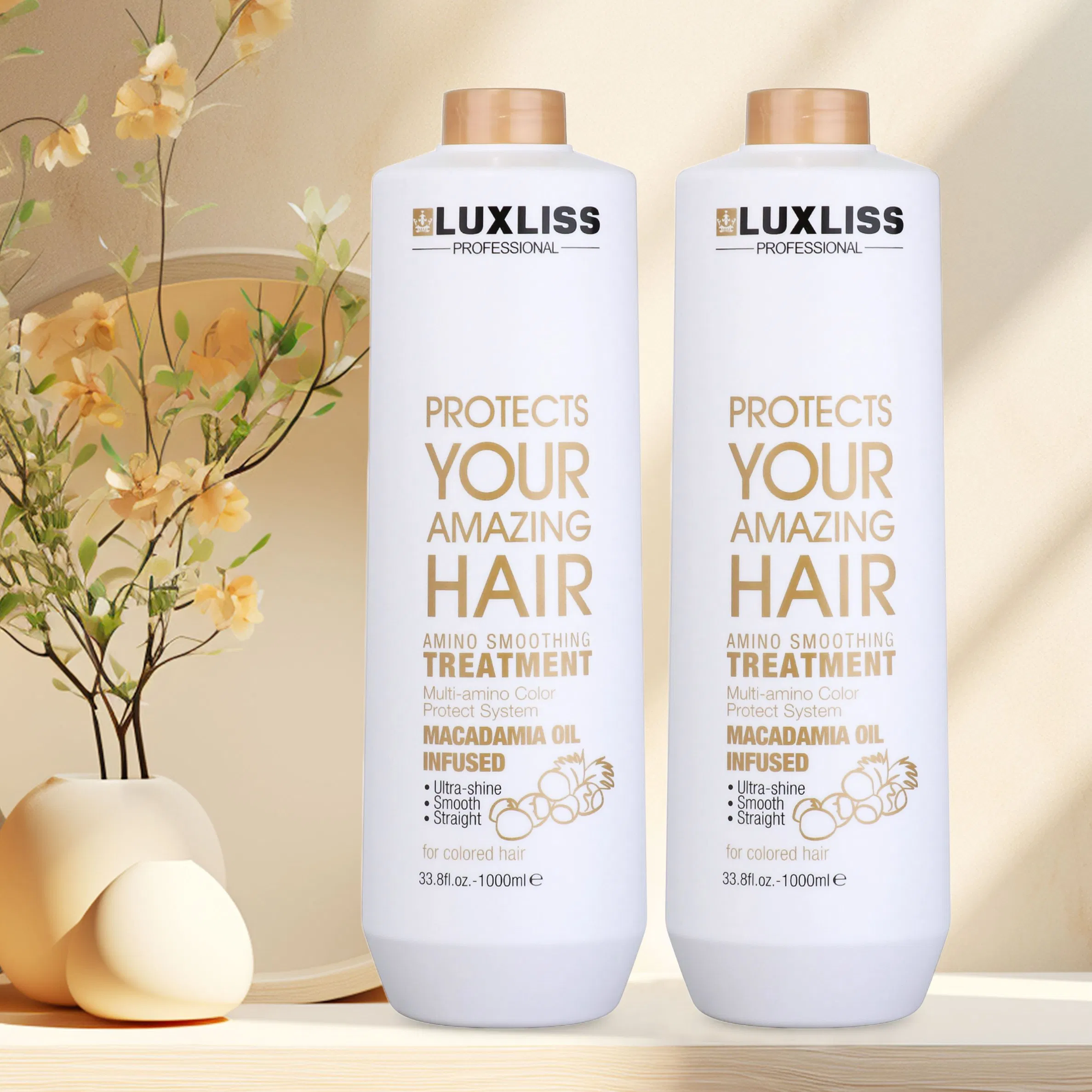 Luxliss Best Hair Straightening Cream Amino Smoothing Repair Damaged Hair Treatment Products