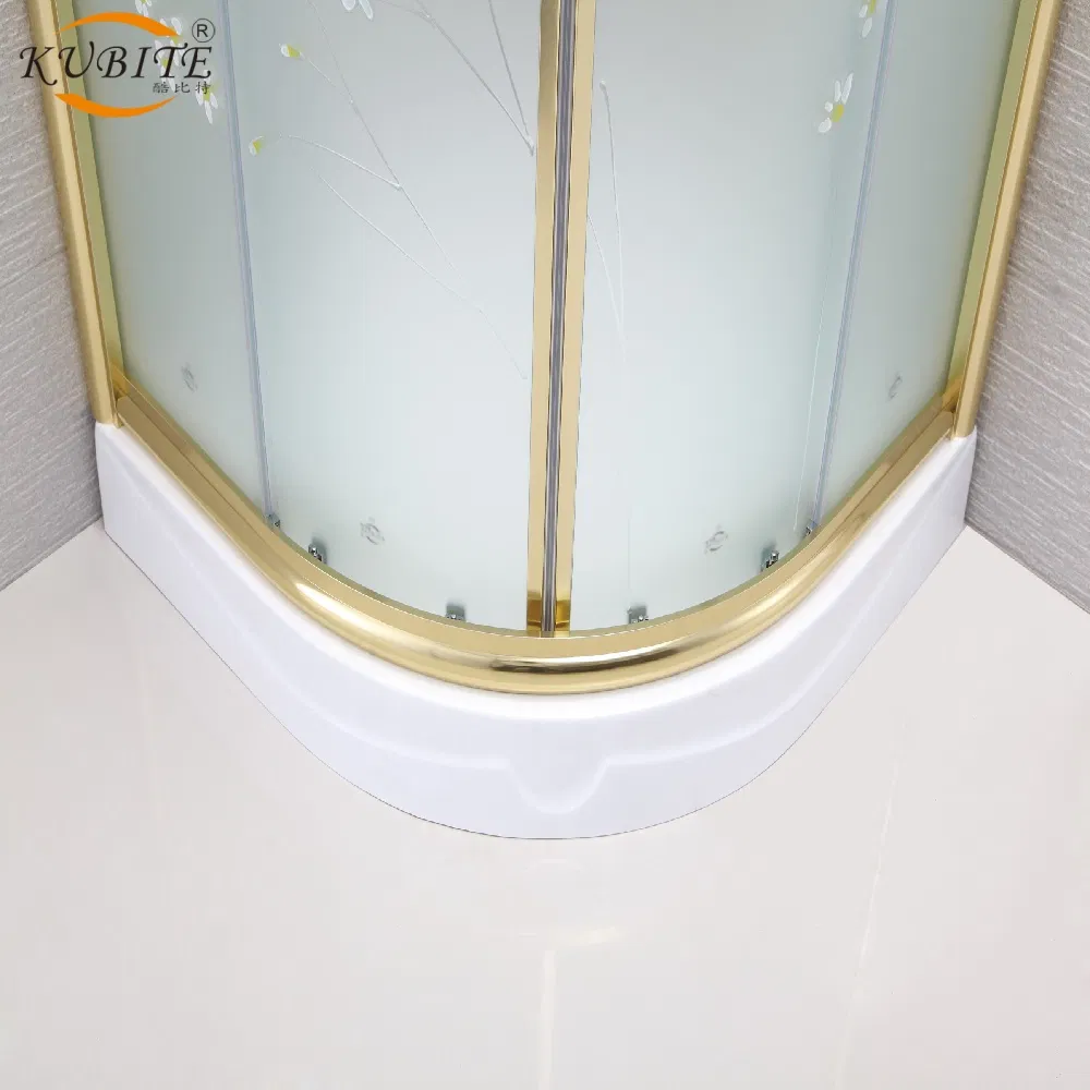 Minimalist Modern Design Semi-Circular 304 Stainless Steel Walk-in Shower Enclosure