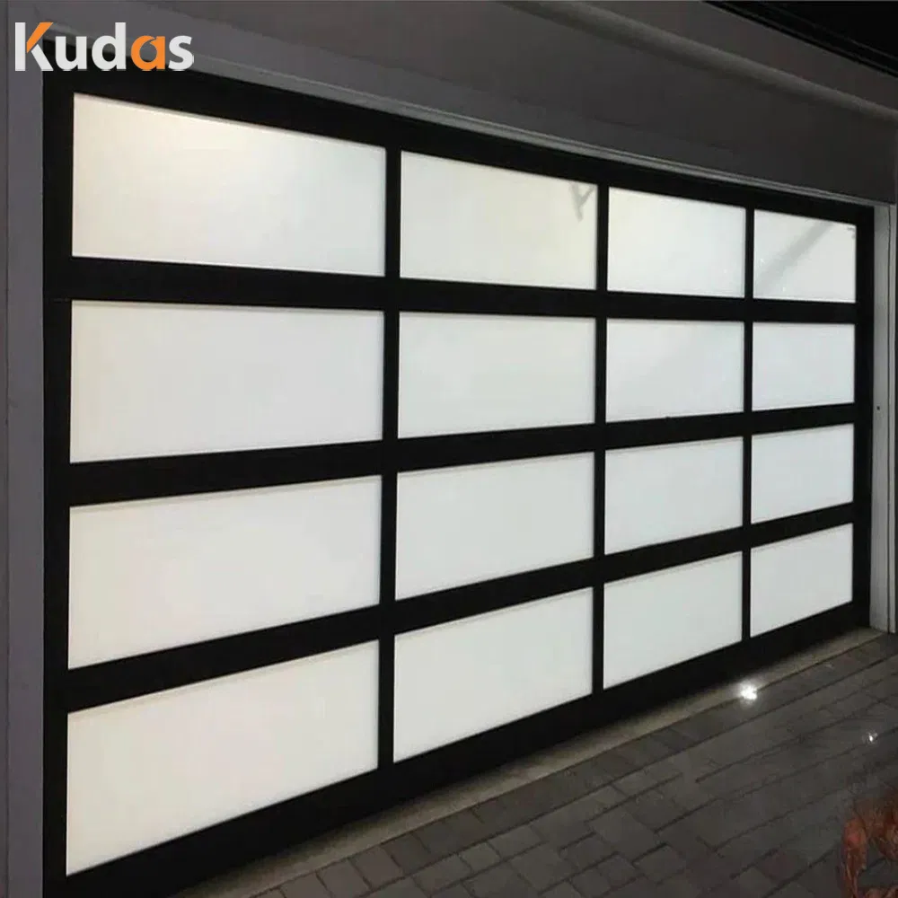 High Quality Automatic Sectional Steel Garage Door with Glass
